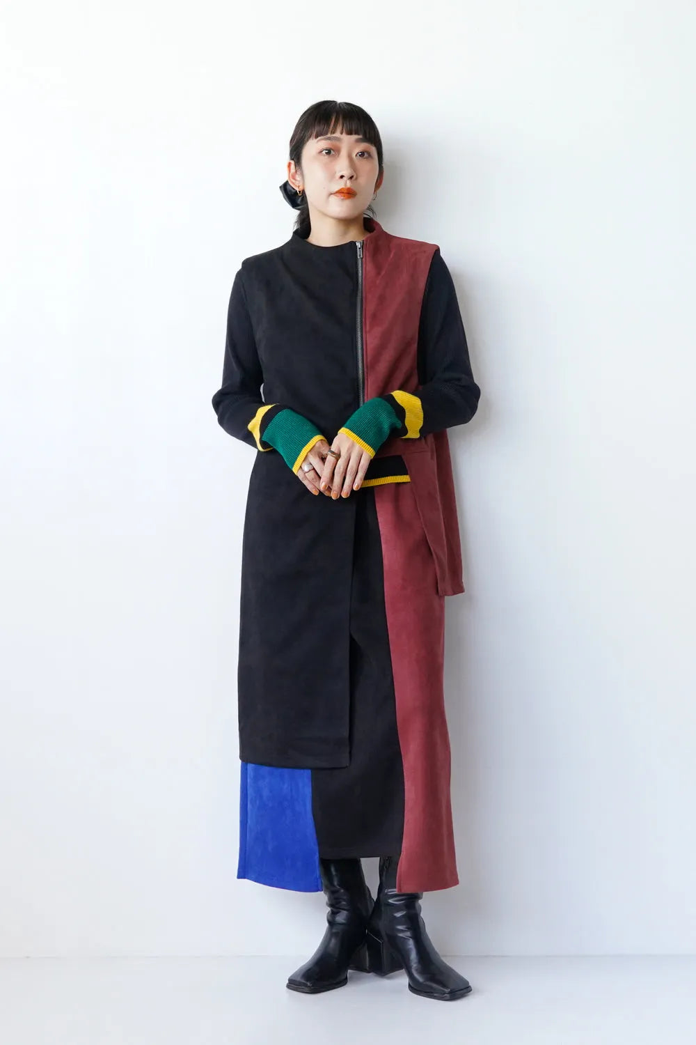 【MICALLE MICALLE】配色ラインニットソー