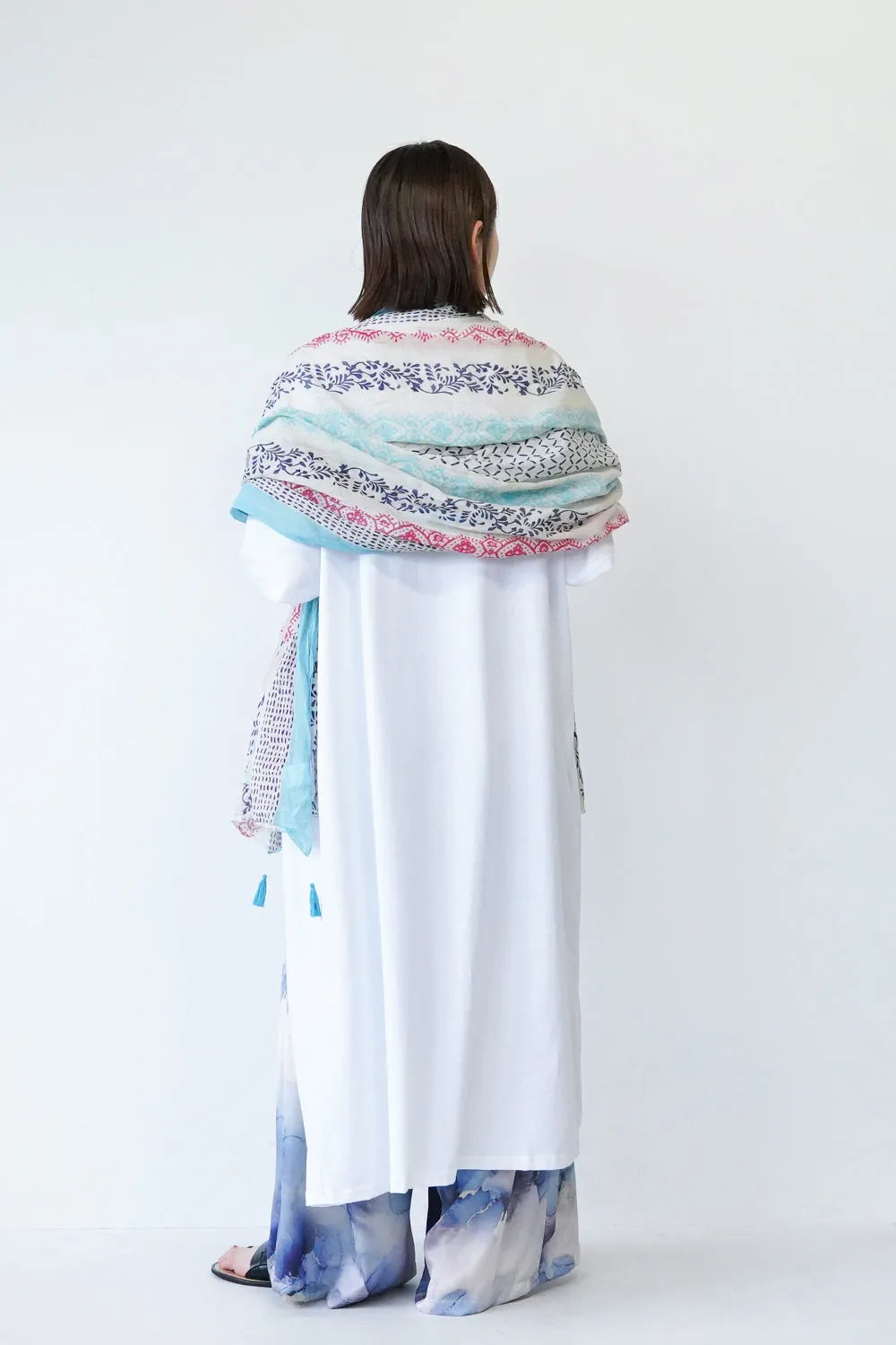 エスニック柄大判ストール