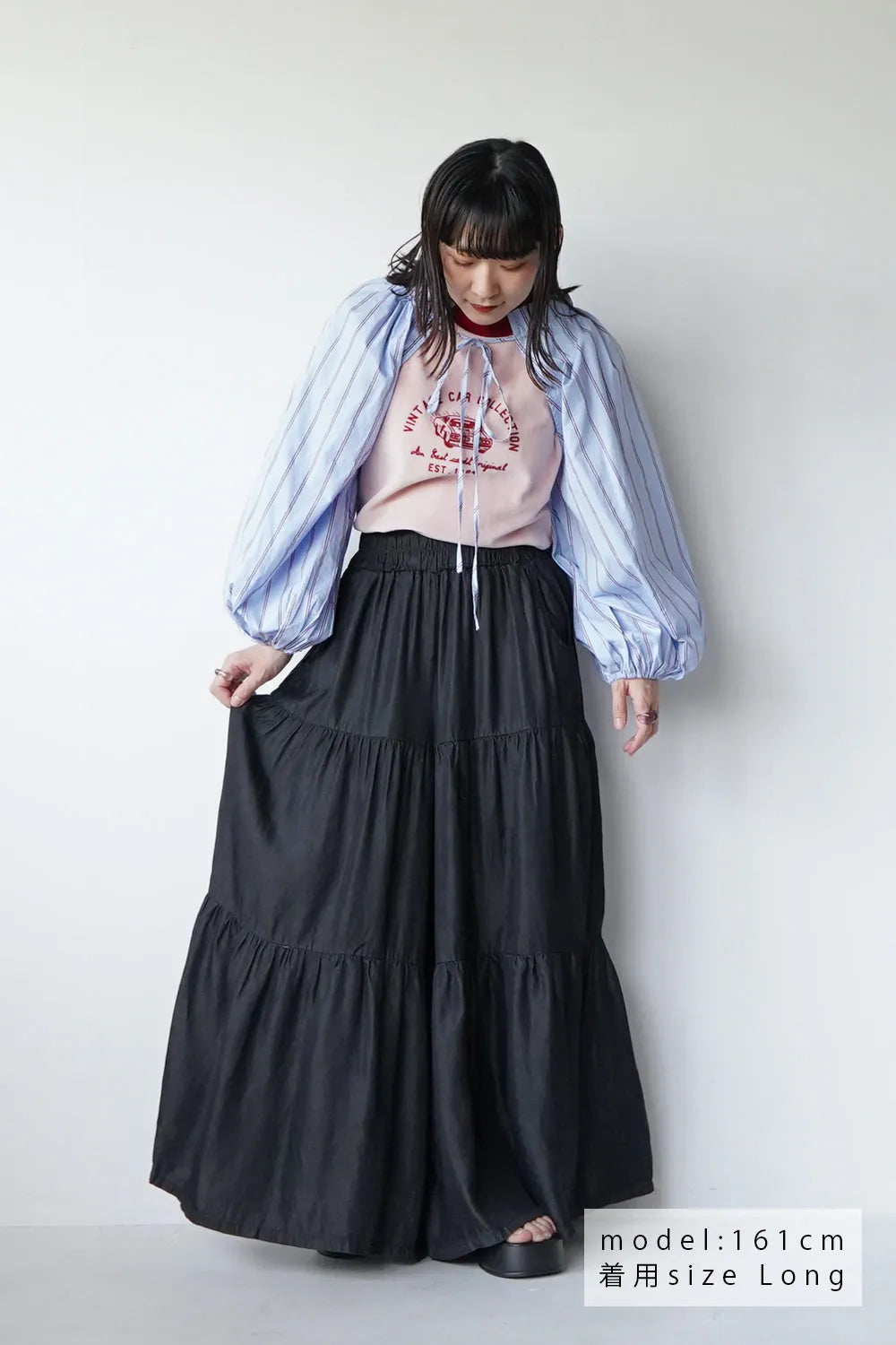 【LILA n' citta】デニムティアードパンツ