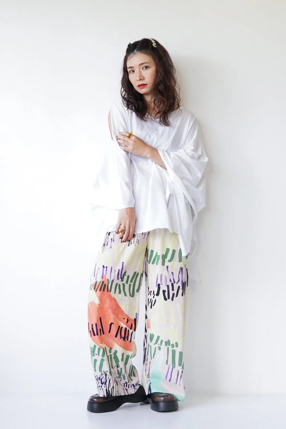 2wayスリットアームポンチョカットソー