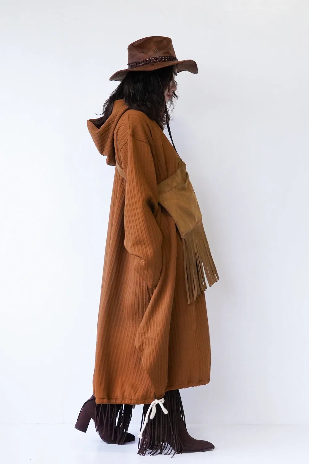 ハイネックフードビッグパーカワンピース