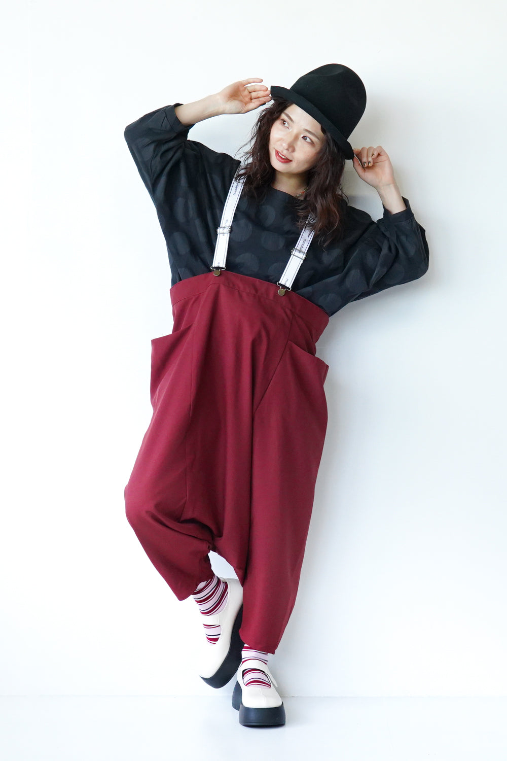 [nunuforme]ヌヌフォルム:サルエルサロペット nunuforme】サルエルサロペット – LILA & CITTA ONLINE SHOP