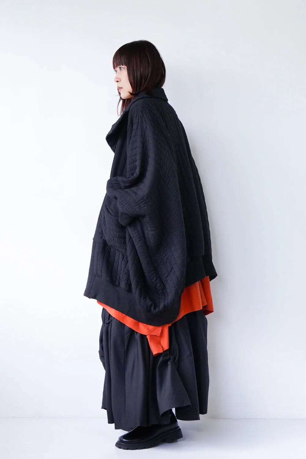 ハイネックドルマンビッグコート