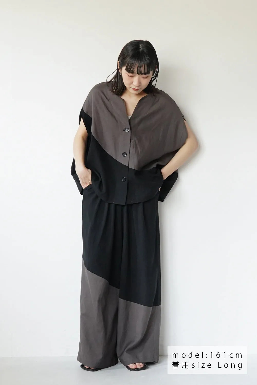 【LILA n' citta】リネンレーヨン丸形プルオーバー