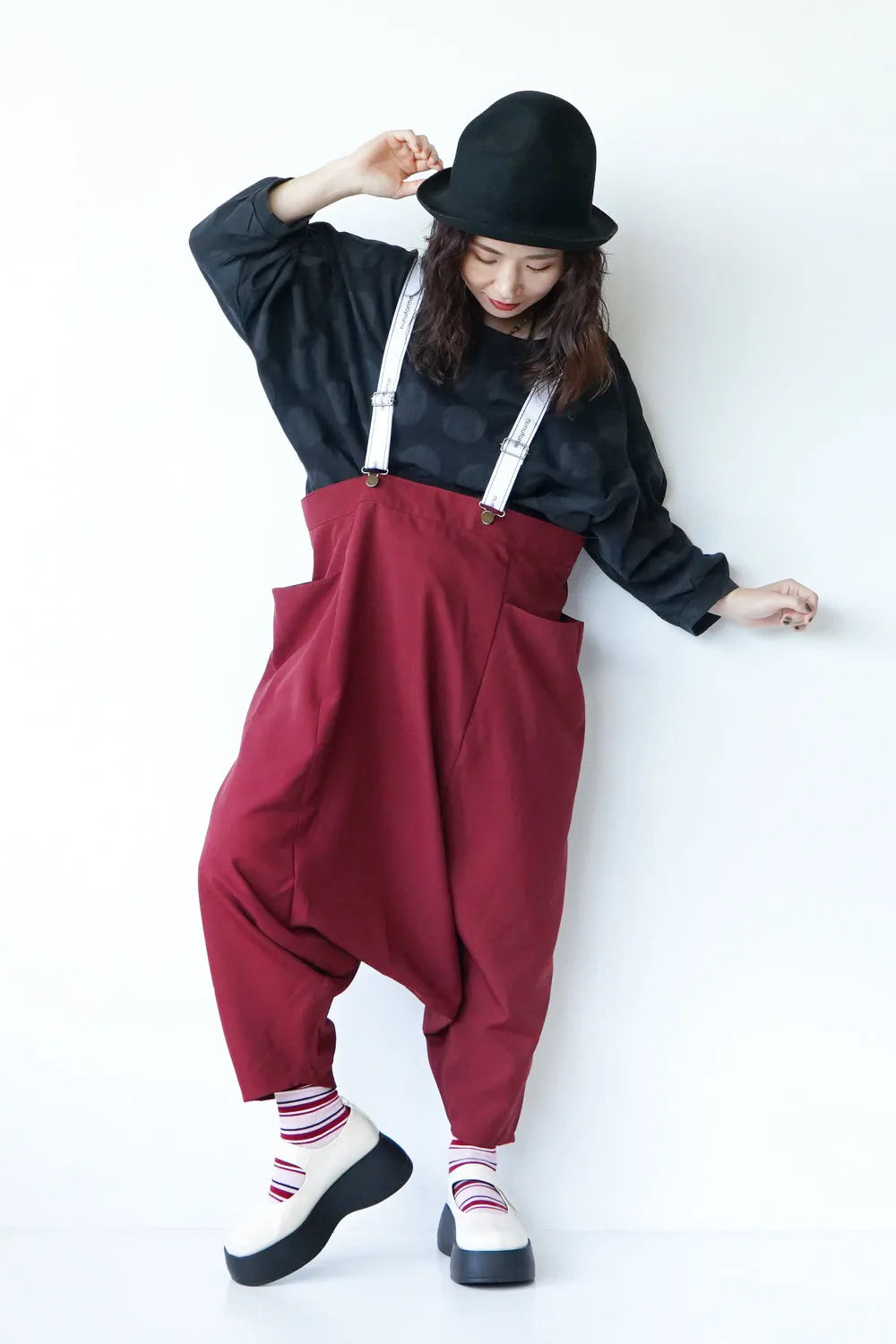 【nunuforme】サルエルサロペット