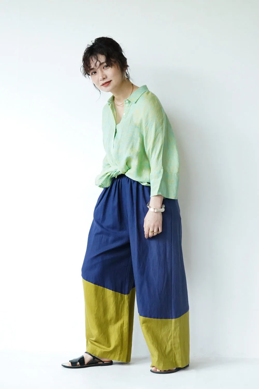 【MICALLE MICALLE】ワイドリネンシャツ