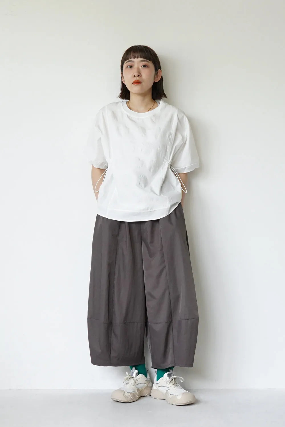 ウェーブソール配色スニーカー