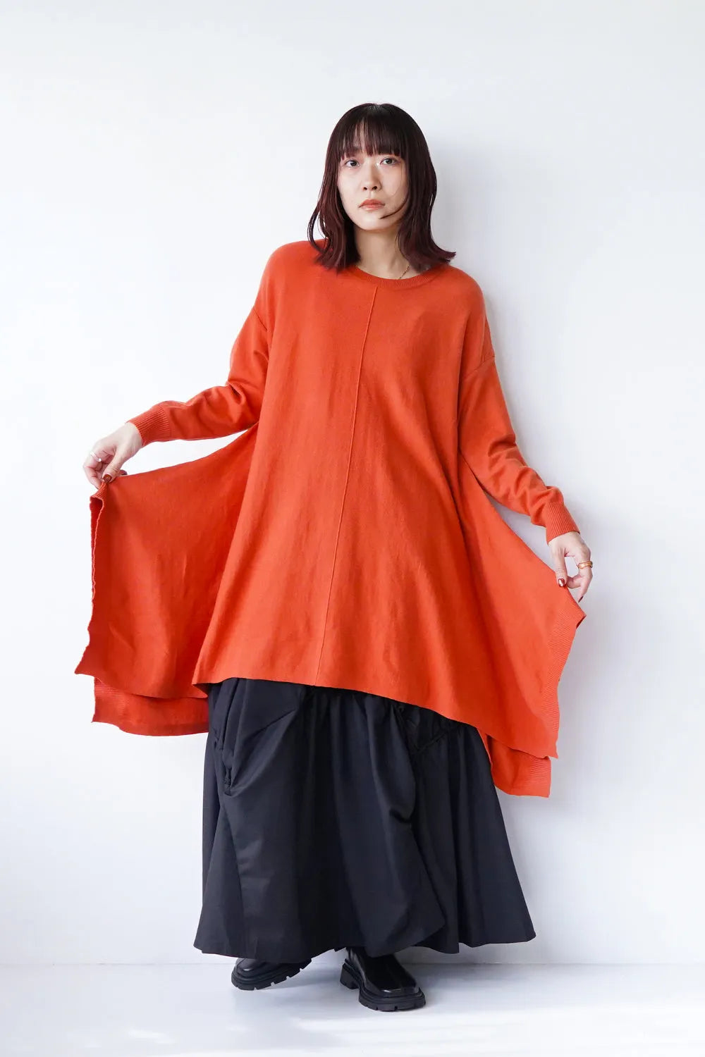 センターラインチュニックニット