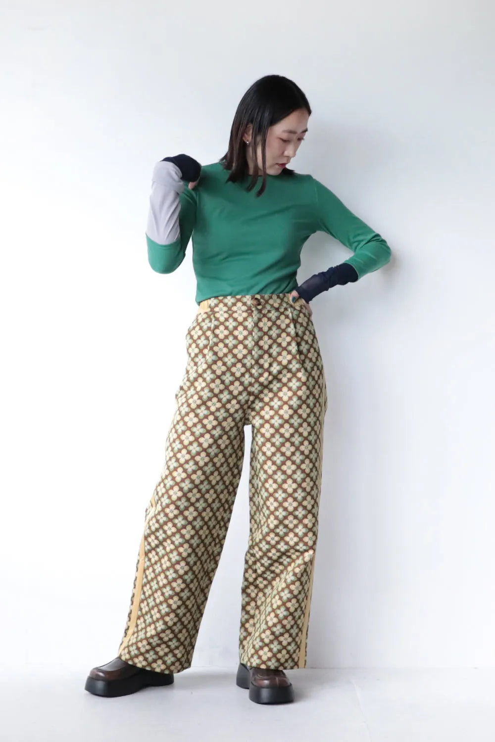 【MICALLE MICALLE】アシメシアースリーブカットソー