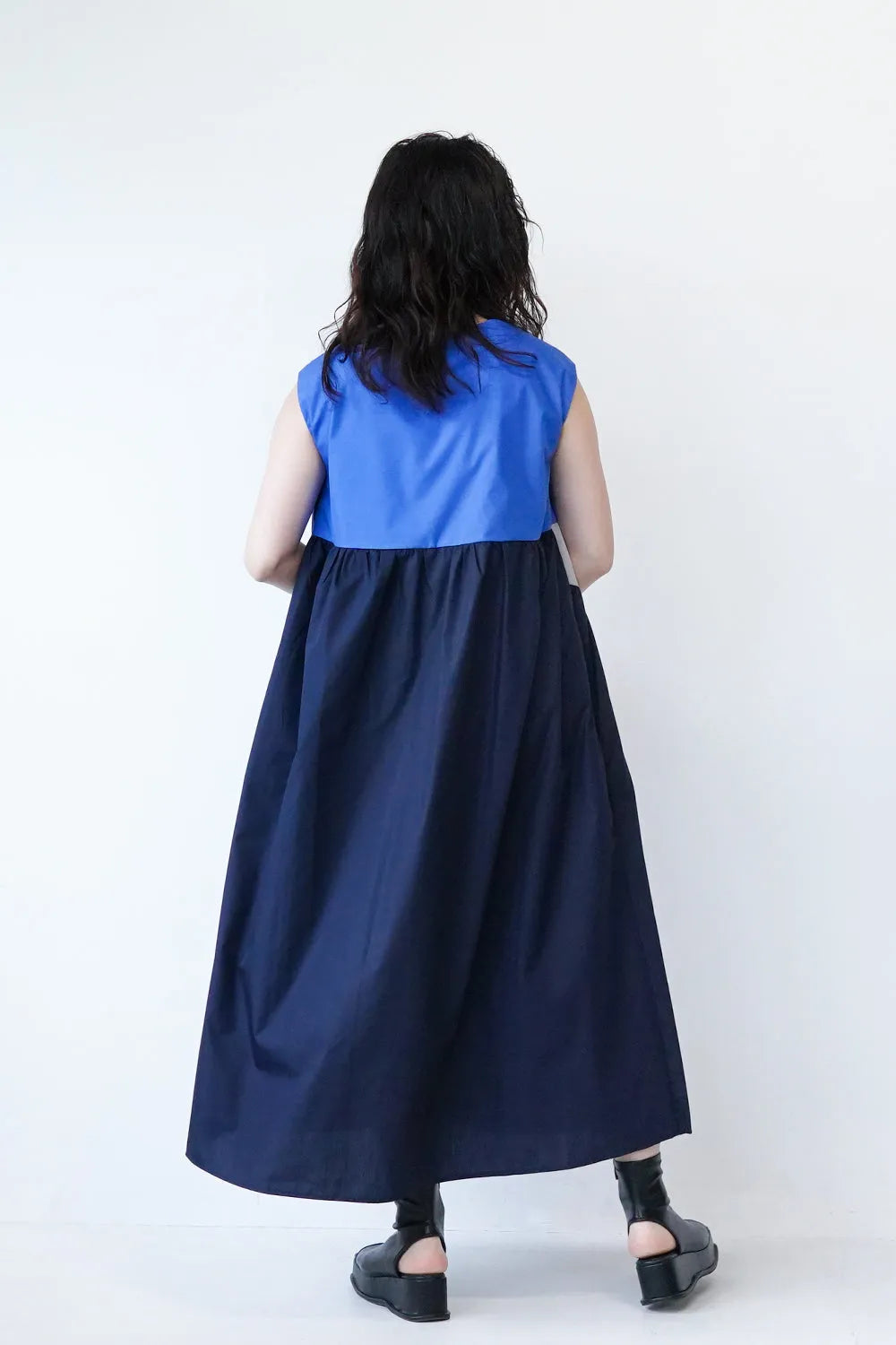 3配色ロングワンピース