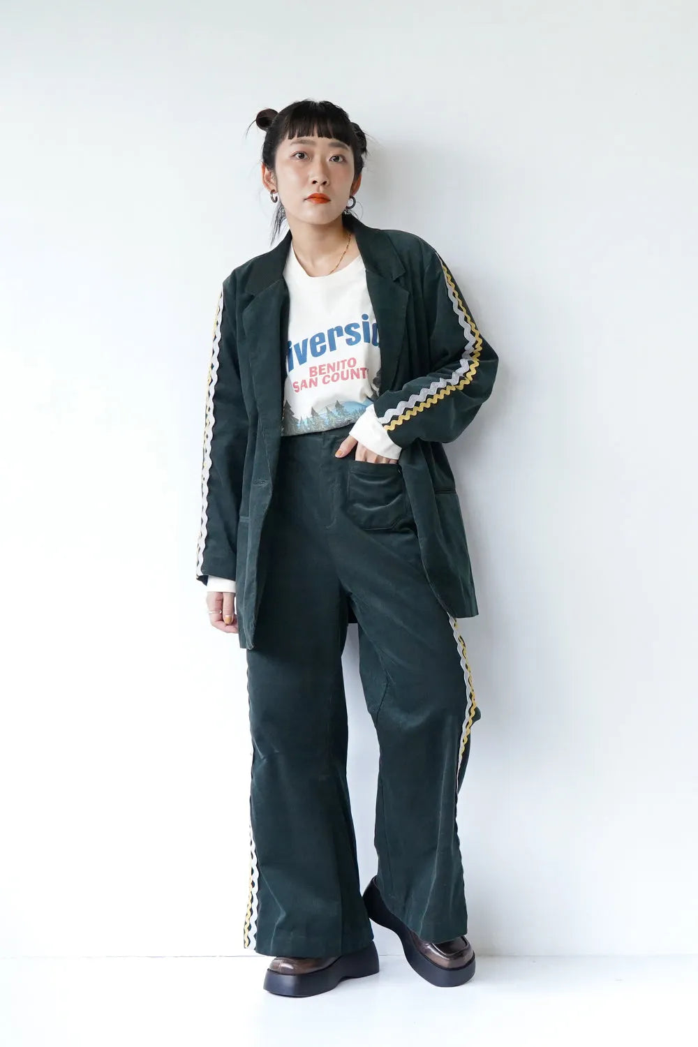 【LILA n’ citta】リックラックコーデュロイジャケット