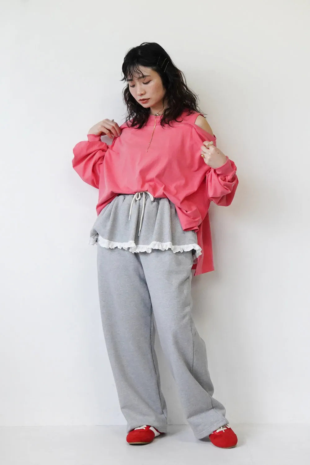 ワンショルオープンカットソー