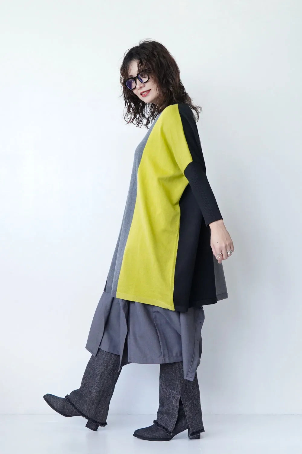 ボタンアレンジハーフワイドパンツ