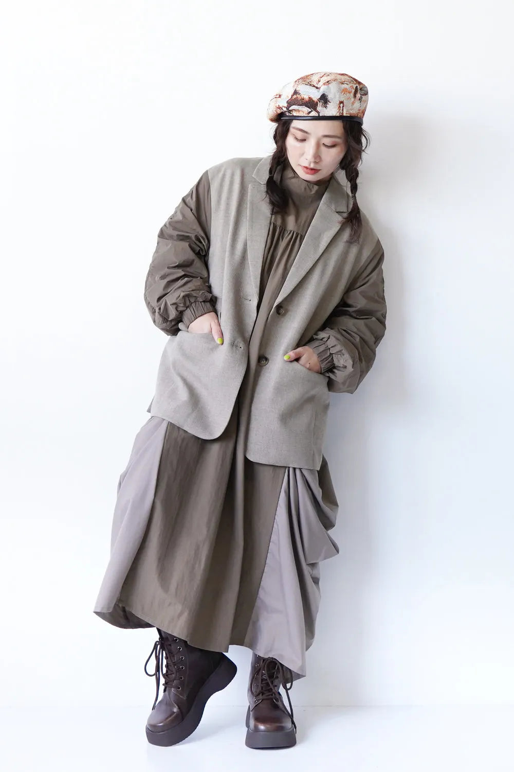 【CHIGNON】袖MA-1ドッキングジャケット