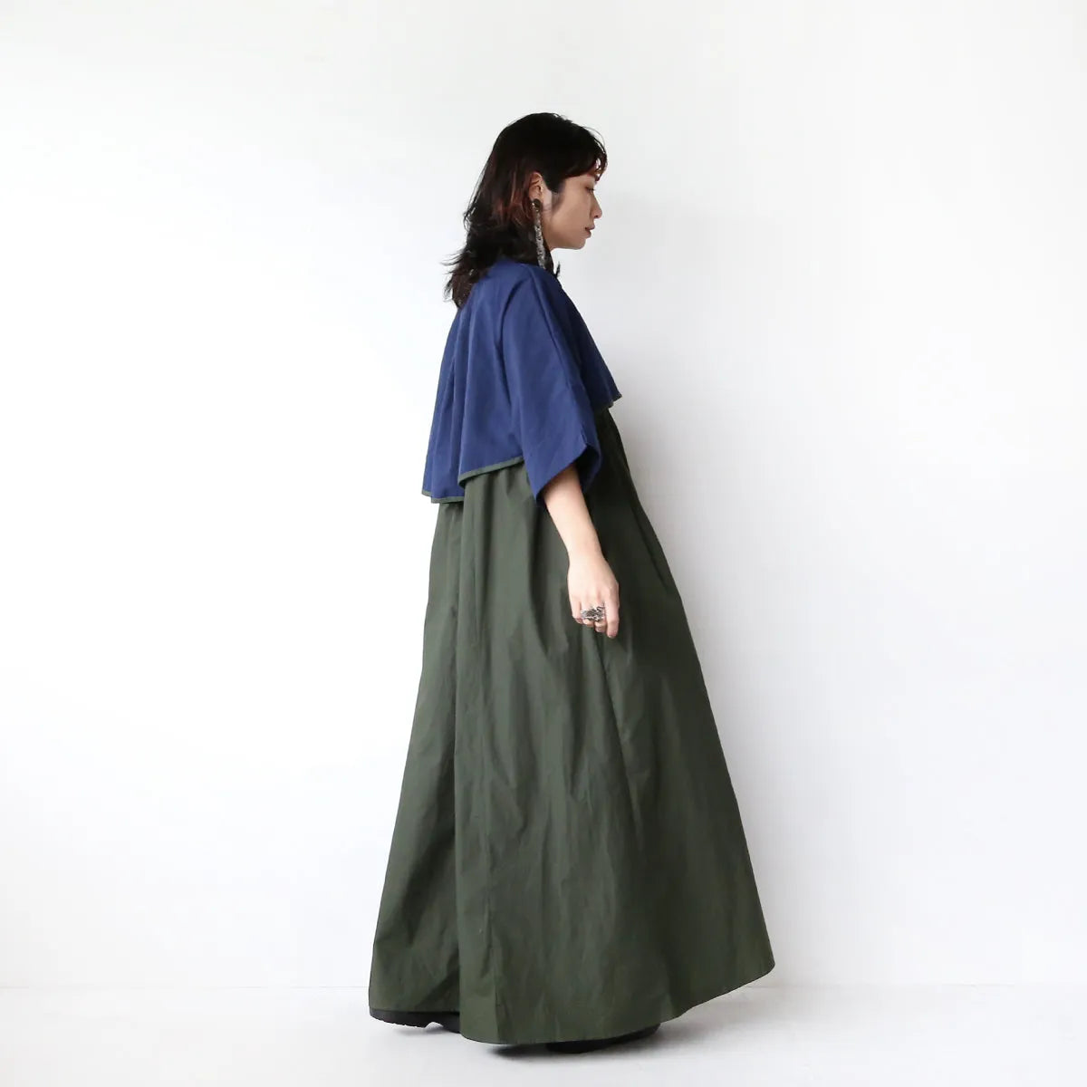 【nunuforme】ドロストレイヤードワンピース