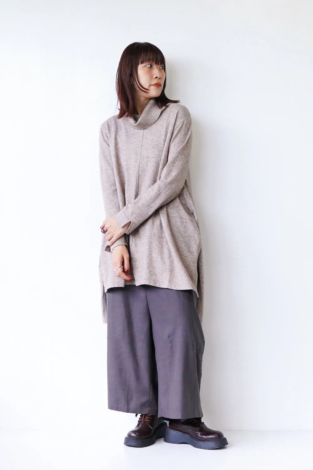 カーブ切替ワイドサルエルパンツ