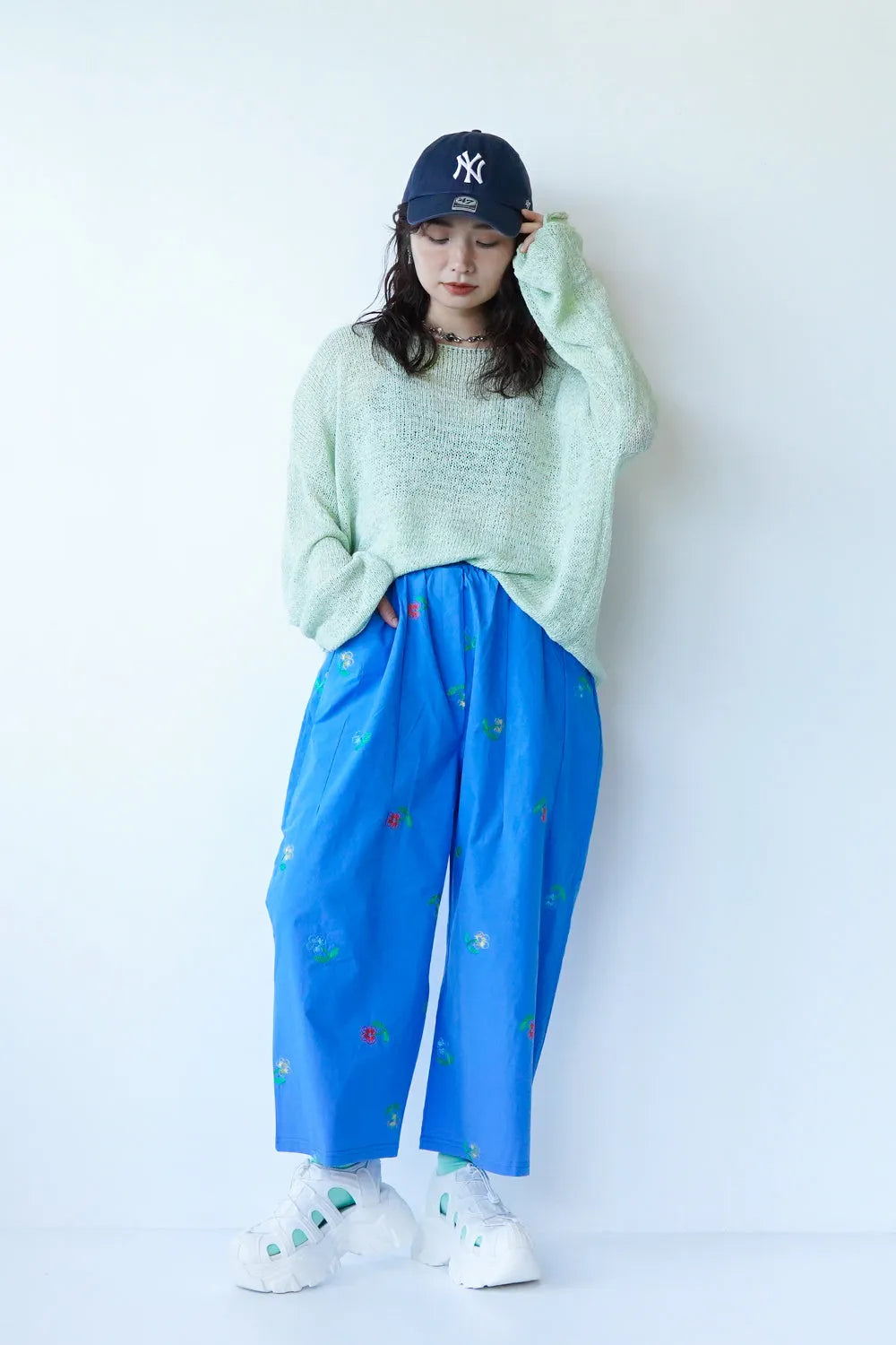 前後2wayローゲージルーズカーデ