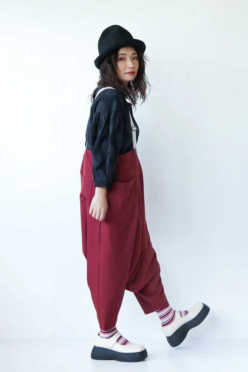 【nunuforme】サルエルサロペット