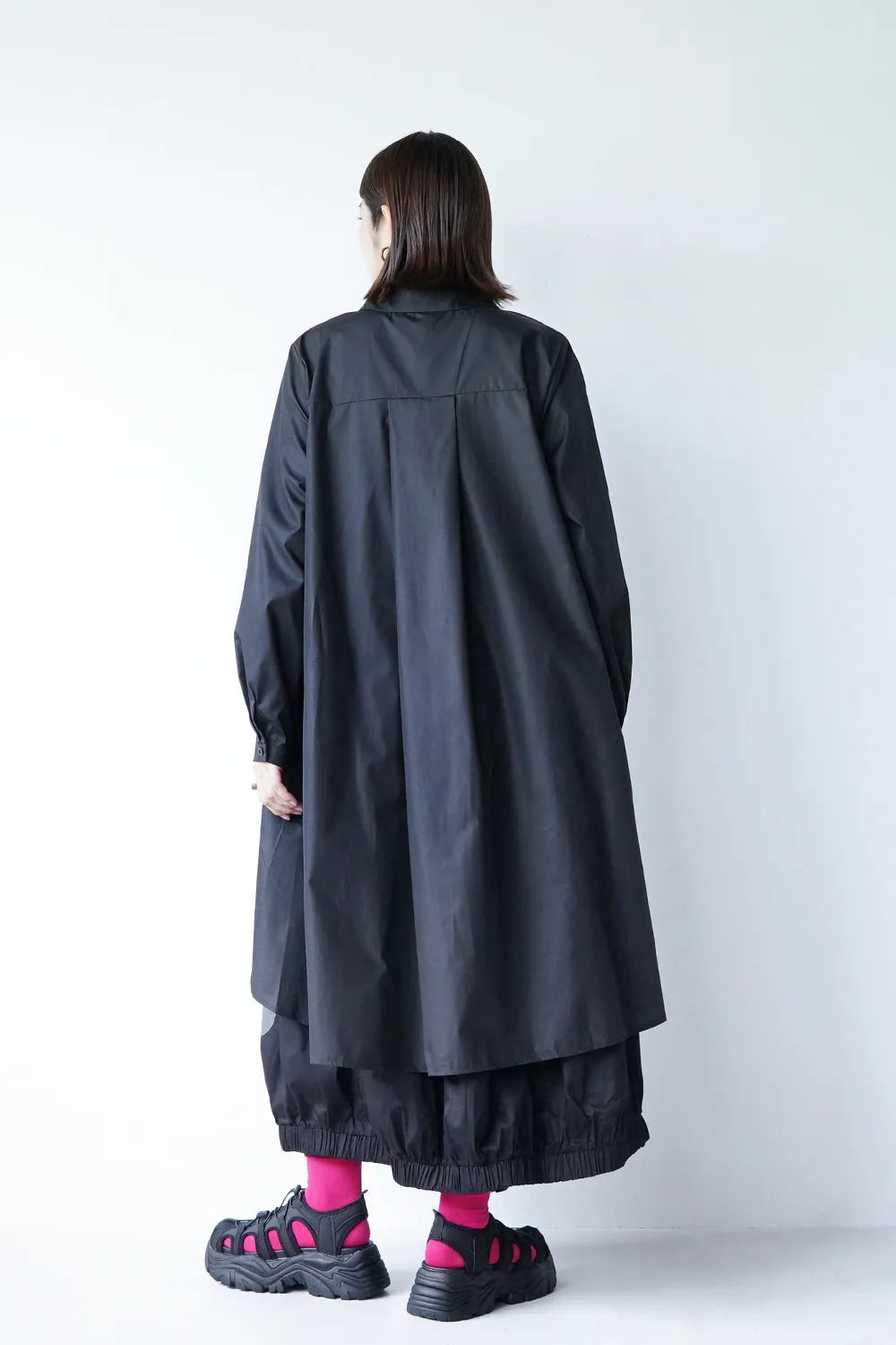 レイヤードデザインシャツワンピース