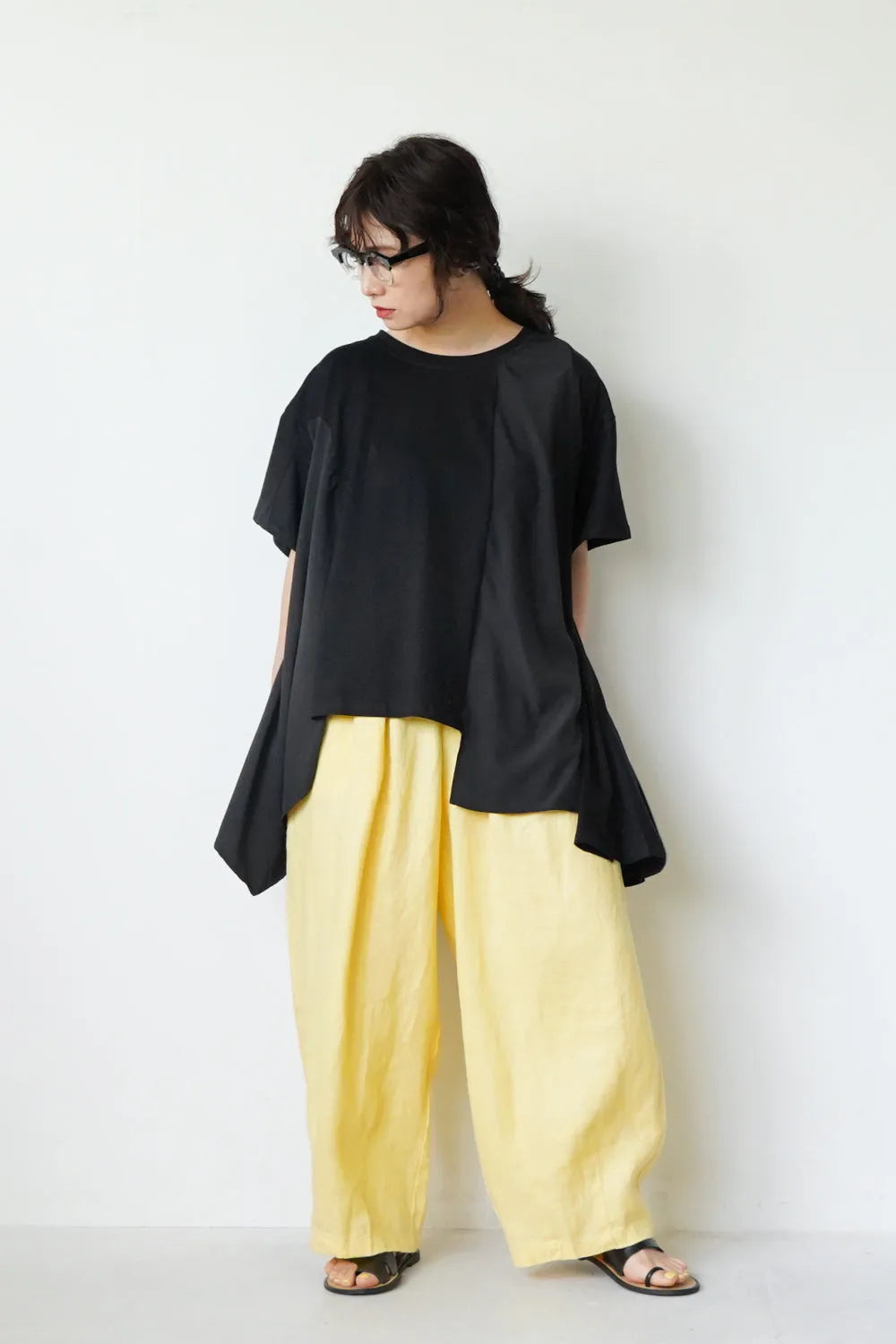 2タックワイドリネンパンツ