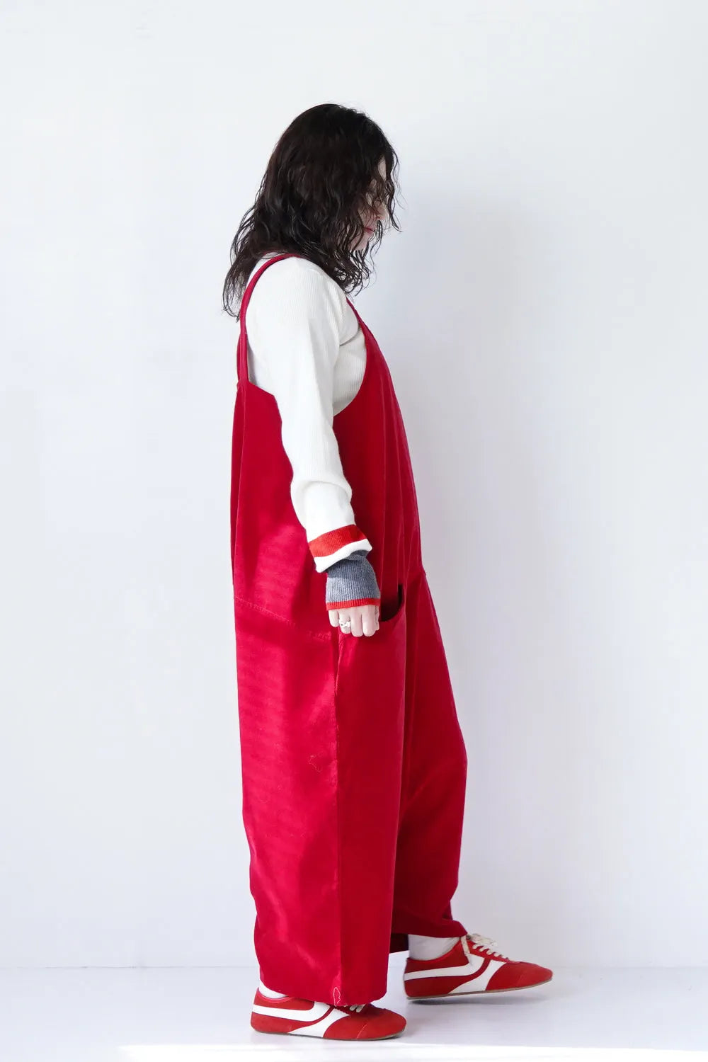 コーデュロイサルエルサロペット