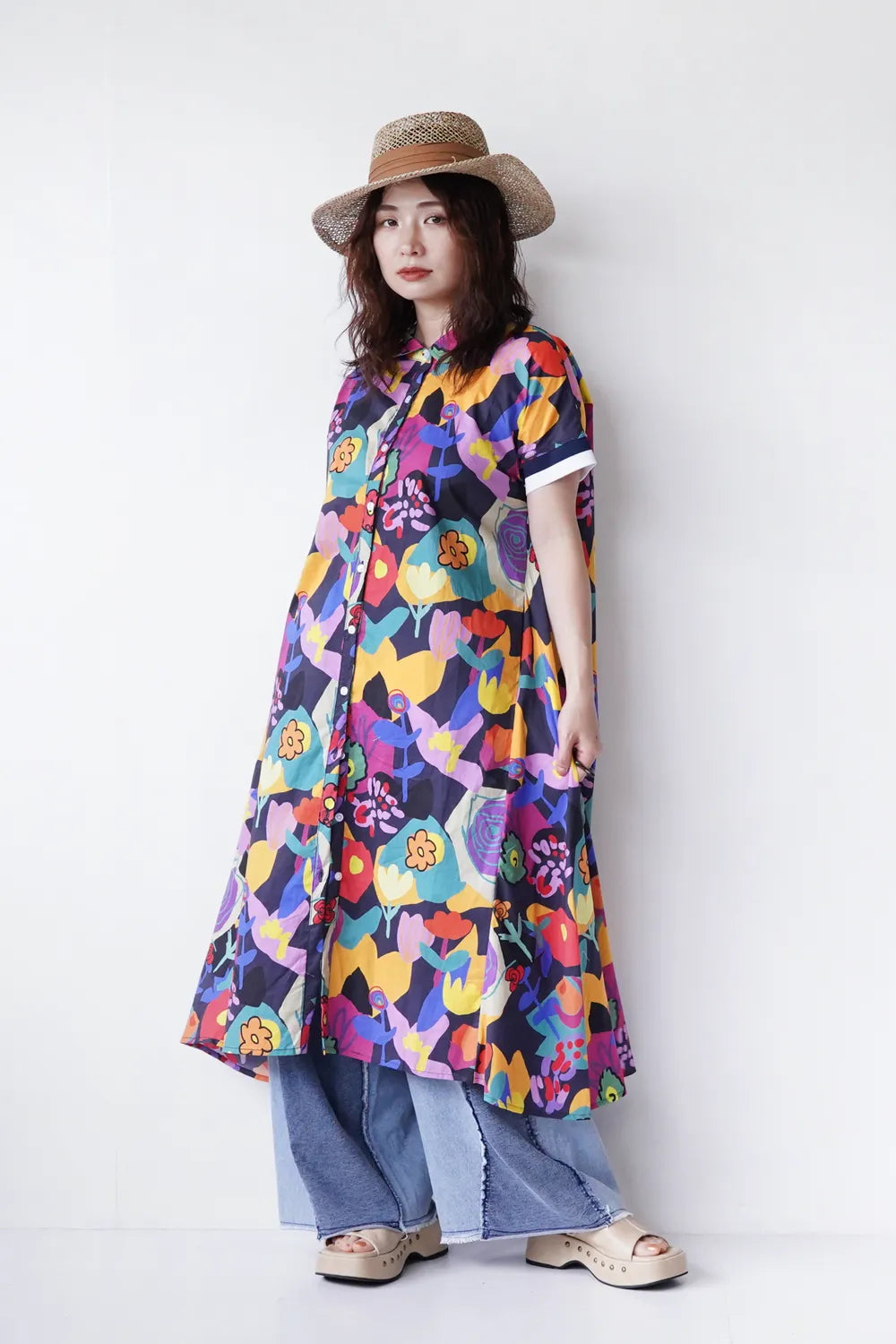 ビビッドフラワーフレアシャツワンピース – LILA & CITTA ONLINE SHOP ビビッドフラワーフレアシャツワンピース – LILA & CITTA ONLINE SHOP