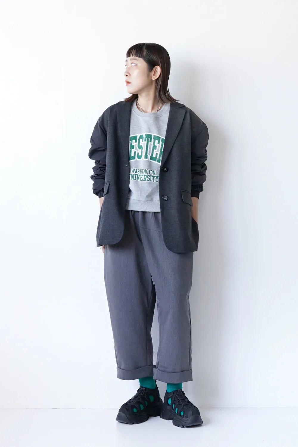 【CHIGNON】袖MA-1ドッキングジャケット