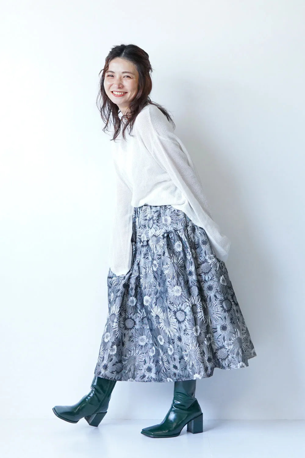 ジャガードボリュームスカート