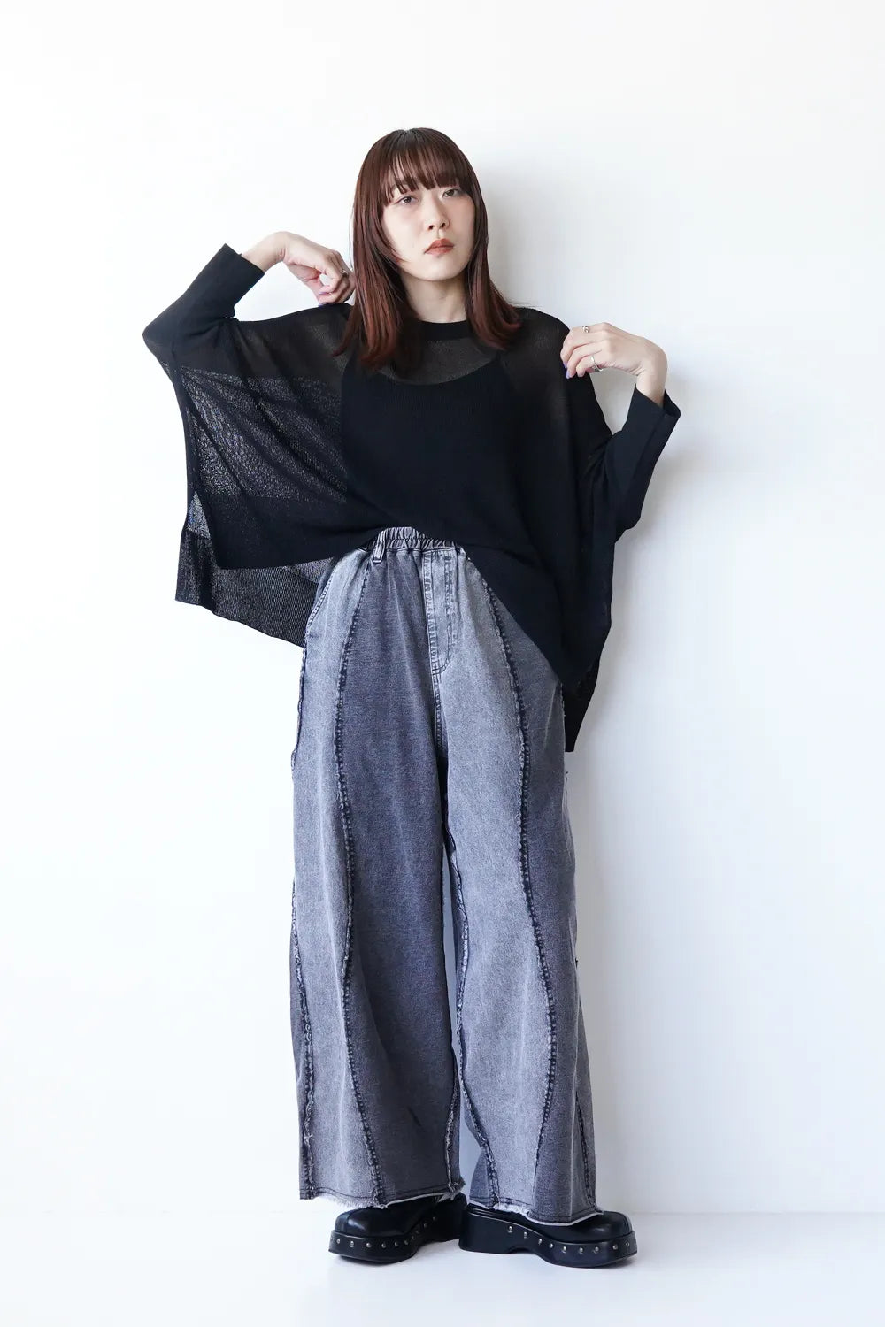 方畦BOXニットプルオーバー