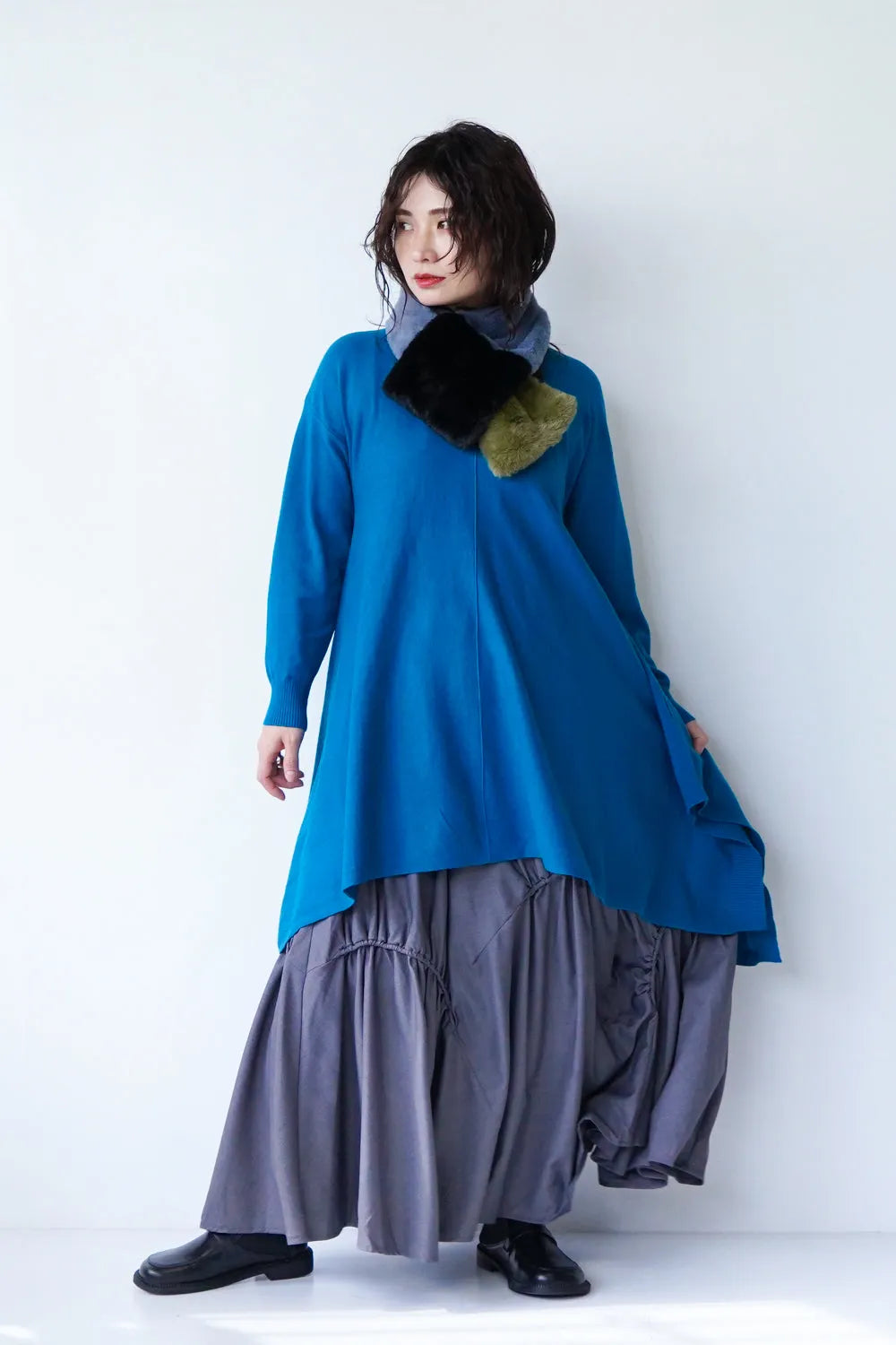 センターラインチュニックニット