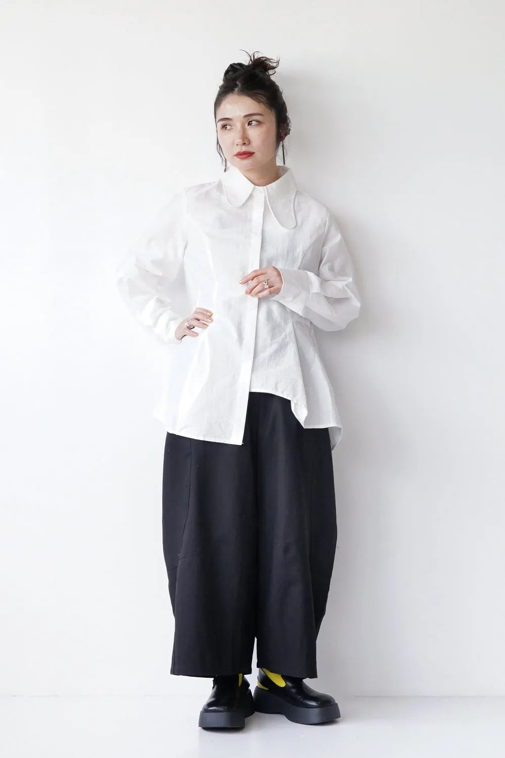 カーブ切替ワイドサルエルパンツ