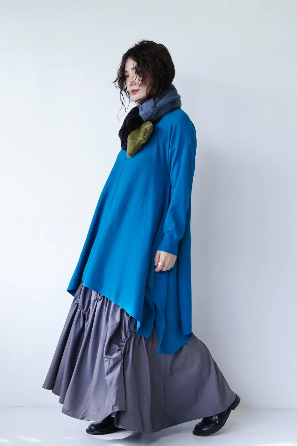 センターラインチュニックニット