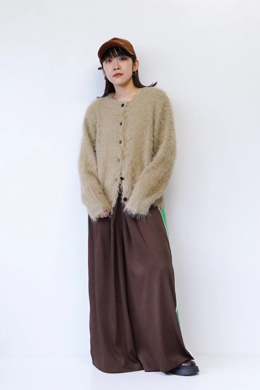 モヘアニットカーデ＆マフラーSET