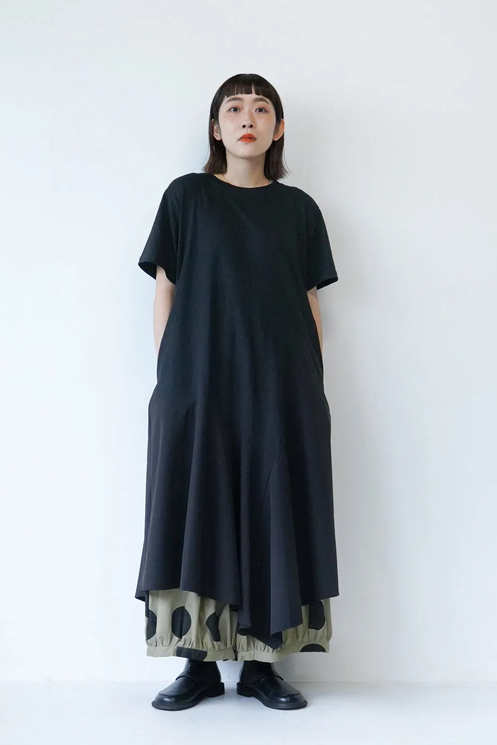 切替アシメワンピース