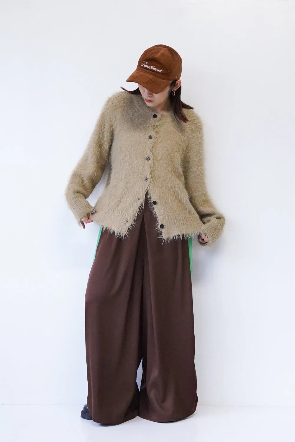 モヘアニットカーデ＆マフラーSET