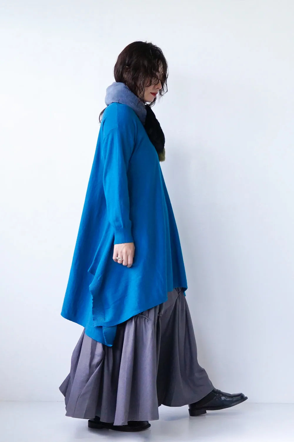 センターラインチュニックニット