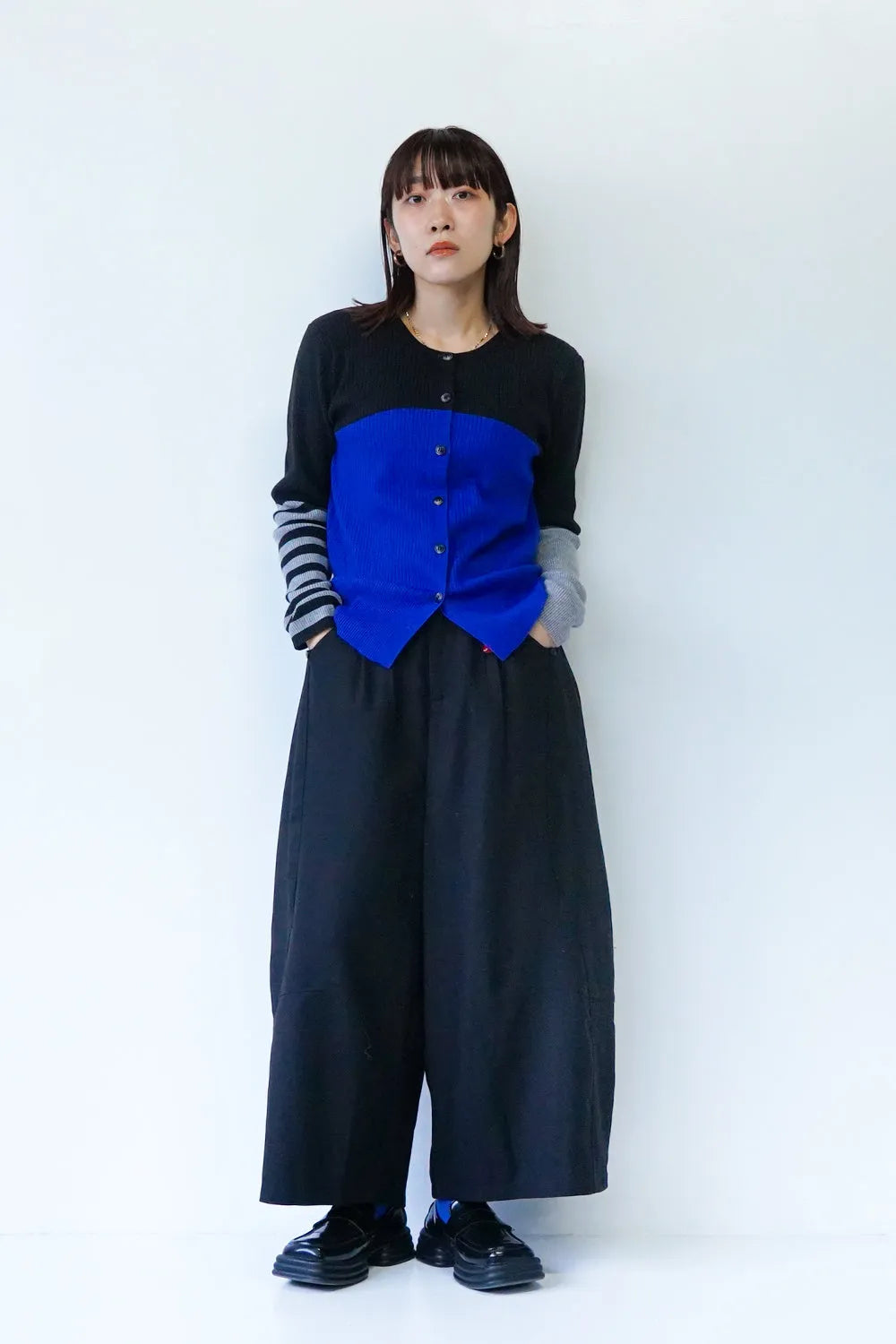 カーブ切替ワイドサルエルパンツ