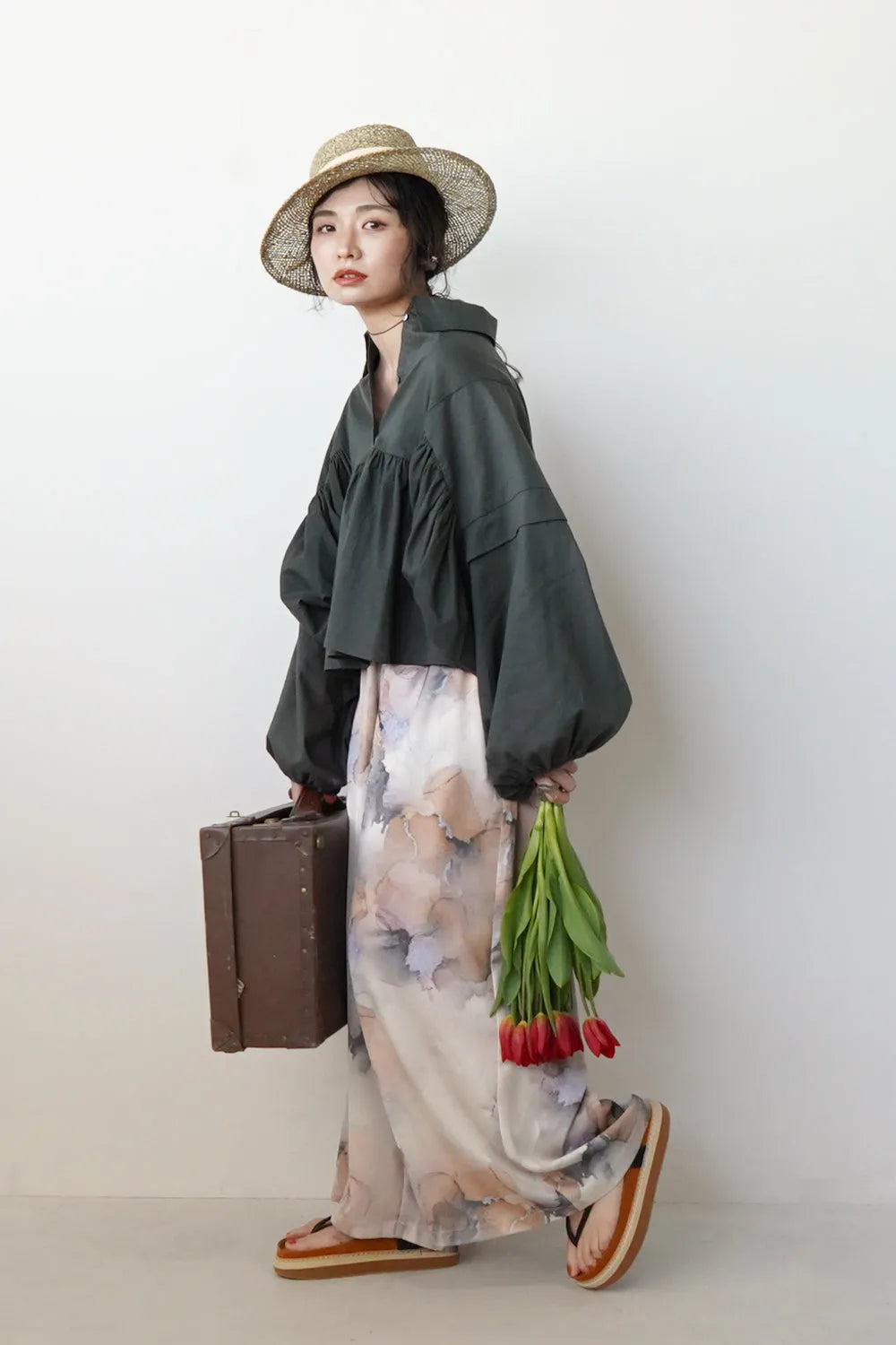 【LILA n' citta】ギャザー袖プルオーバー