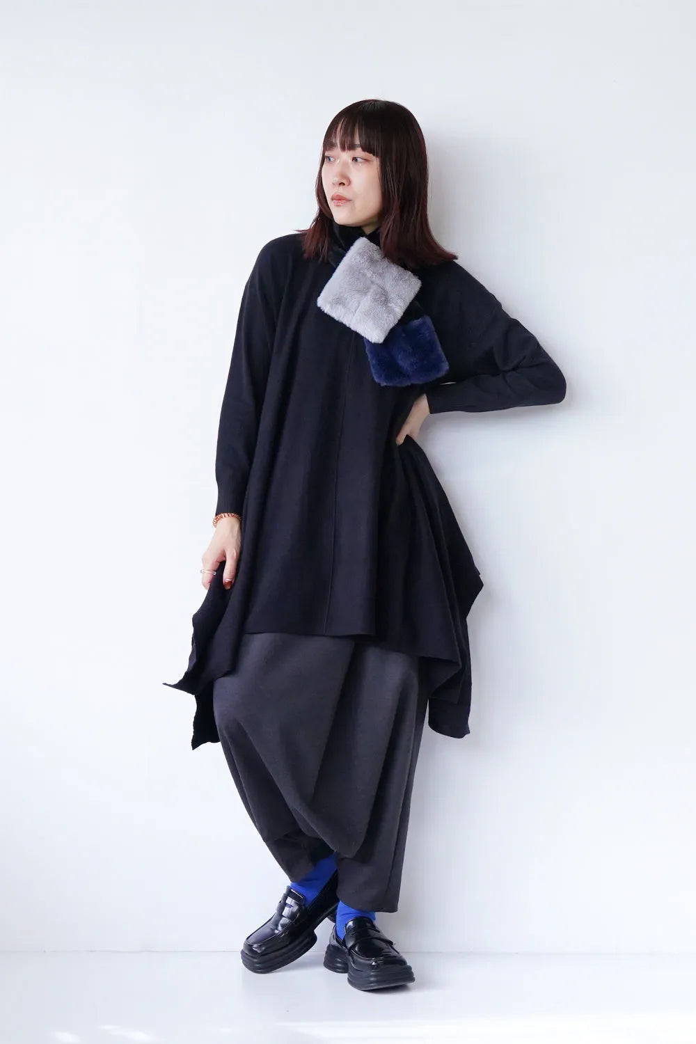 3配色ティペット