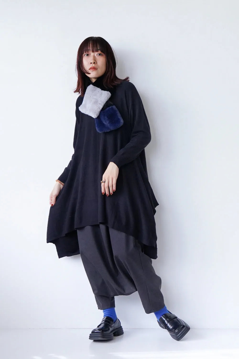 センターラインチュニックニット