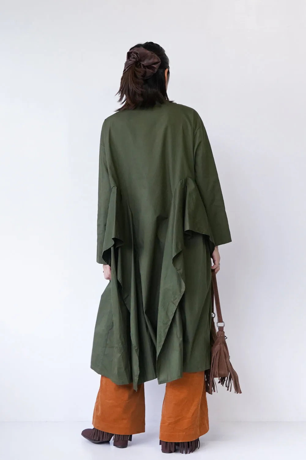 フリルレイヤードシャツワンピース