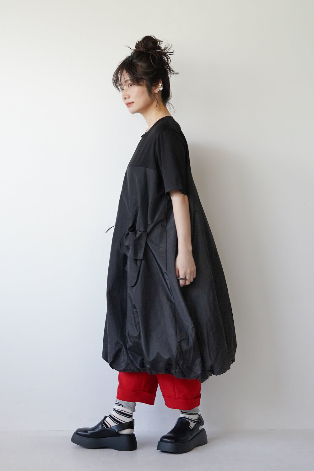 LOUNIE▪️新品未使用▪️バルーンワンピース　ブラック バルーンワンピース 通販【ニッセン】