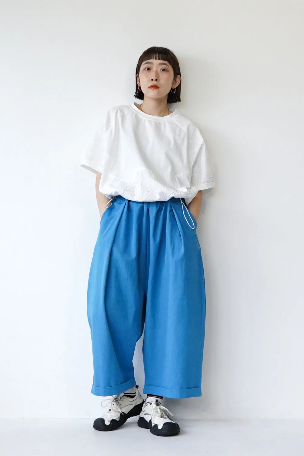 ウェーブソール配色スニーカー