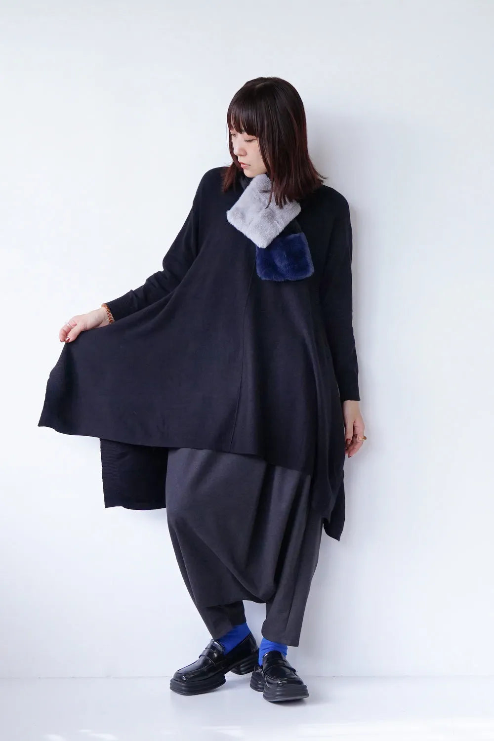 センターラインチュニックニット