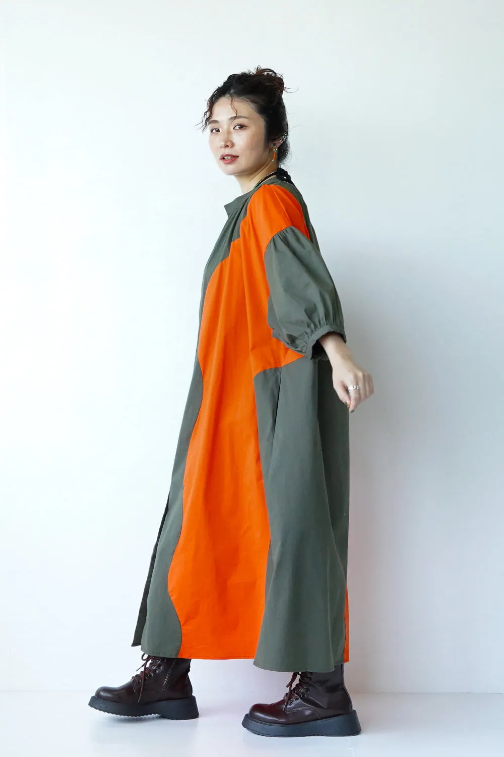 【LILA n' citta】配色ワンピース