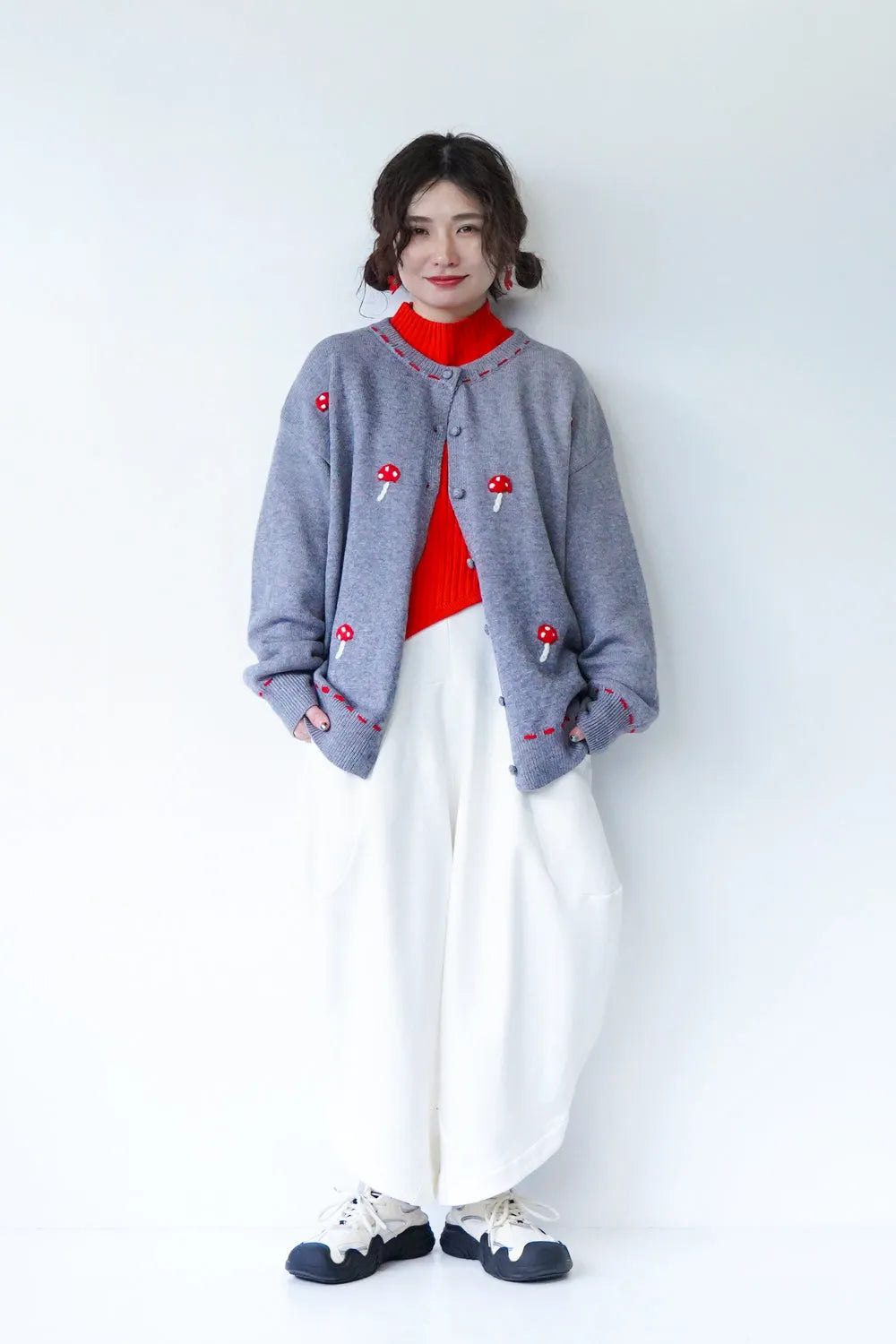 【ante aciem】アシンメトリーリブニット