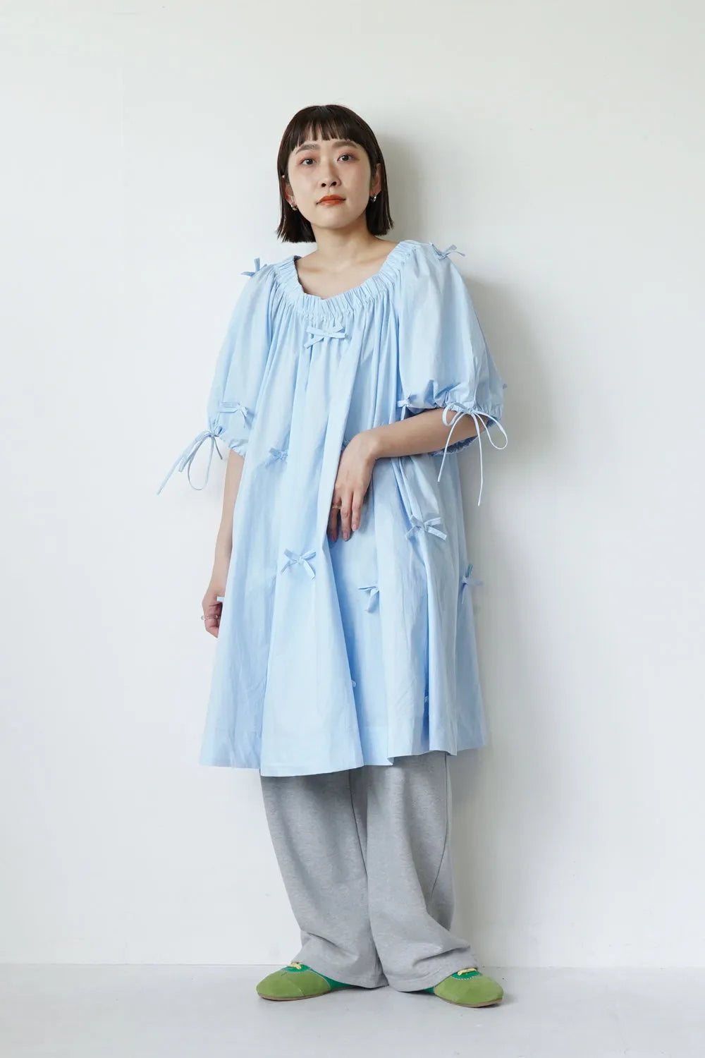 ランダムりぼん ギャザーチュニックワンピース