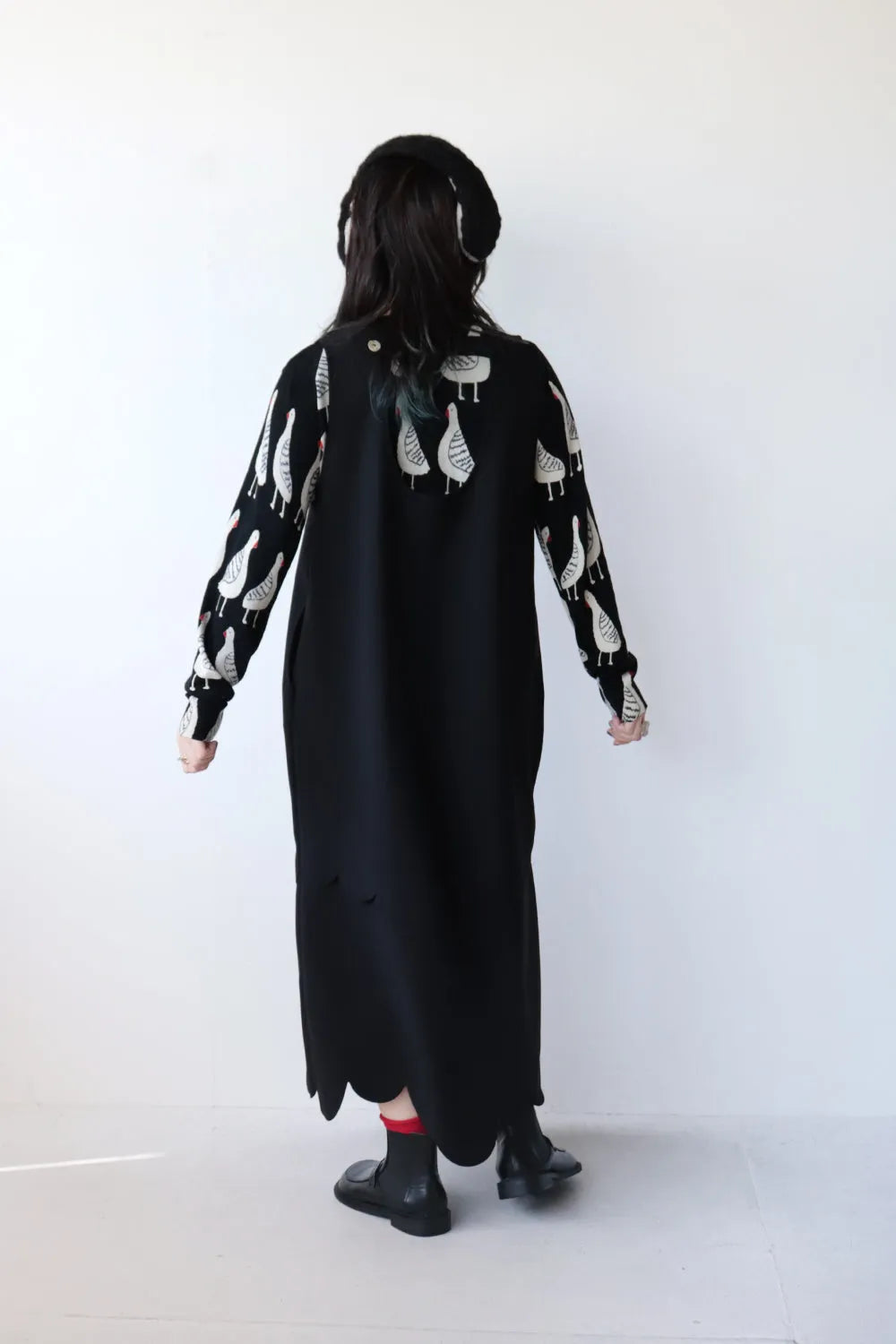 スカラップ切替ジャンパースカート