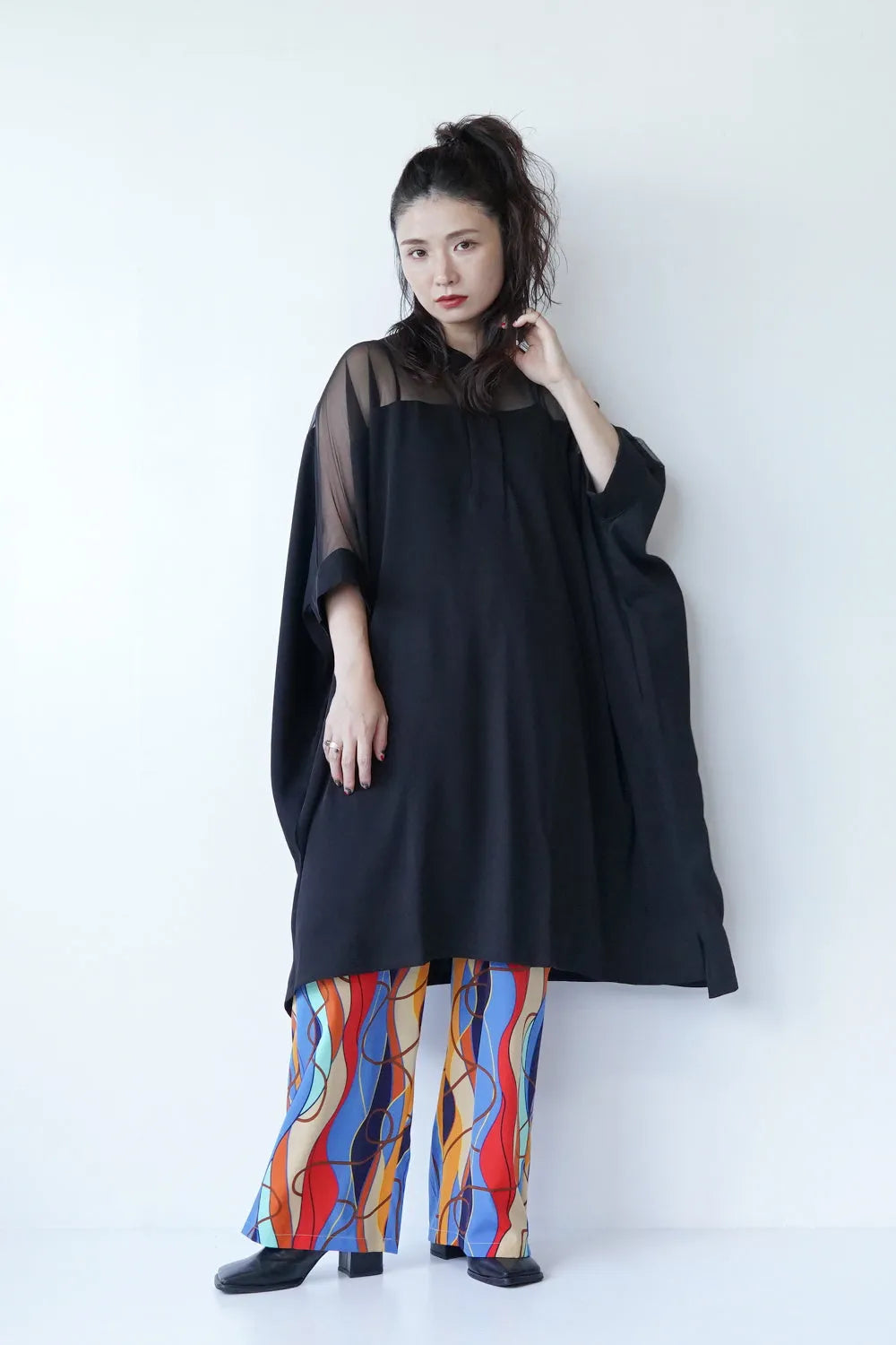 ヨークシアー切替ドルマンチュニックワンピース