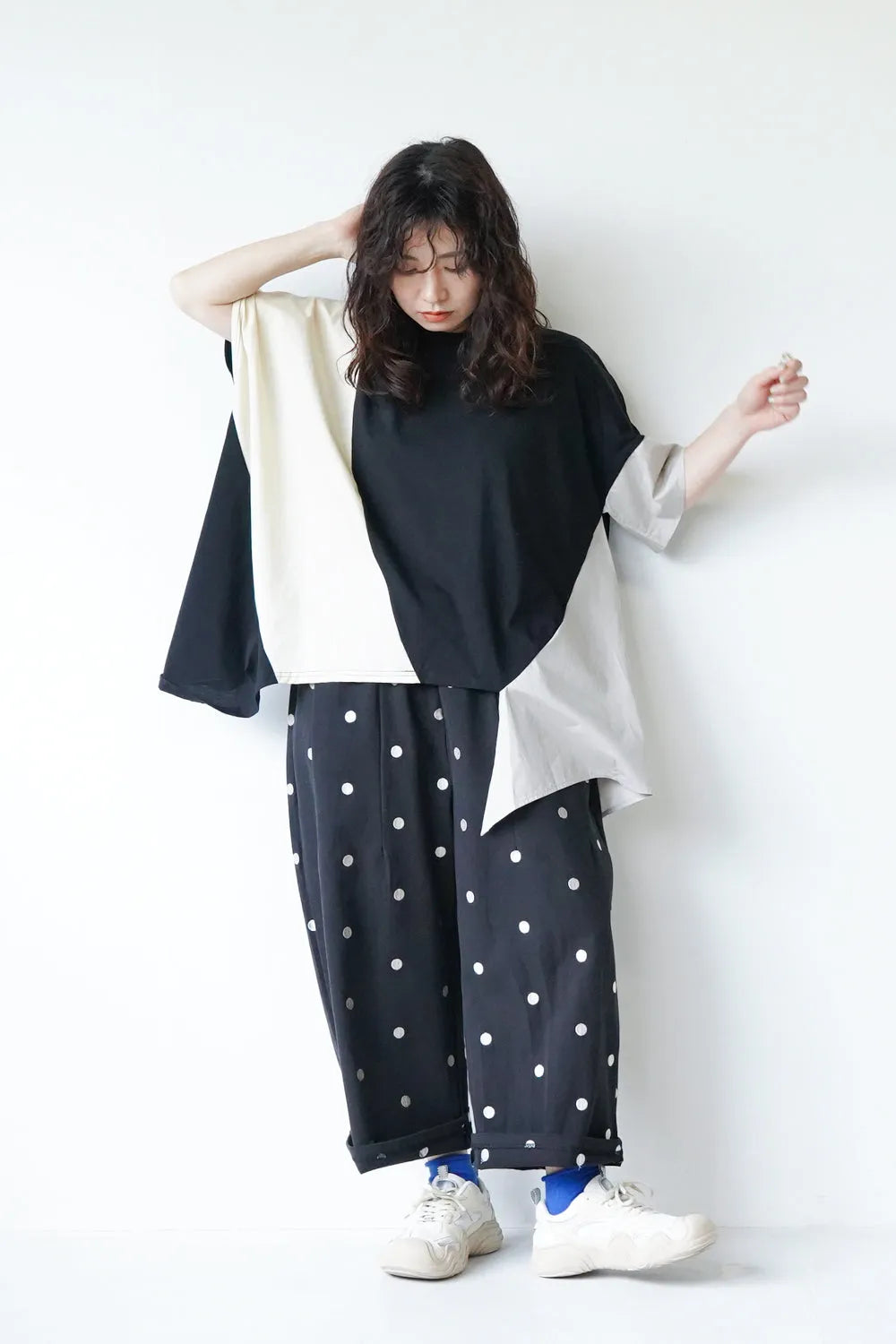 【MICALLE MICALLE】3配色ワイドカットソー